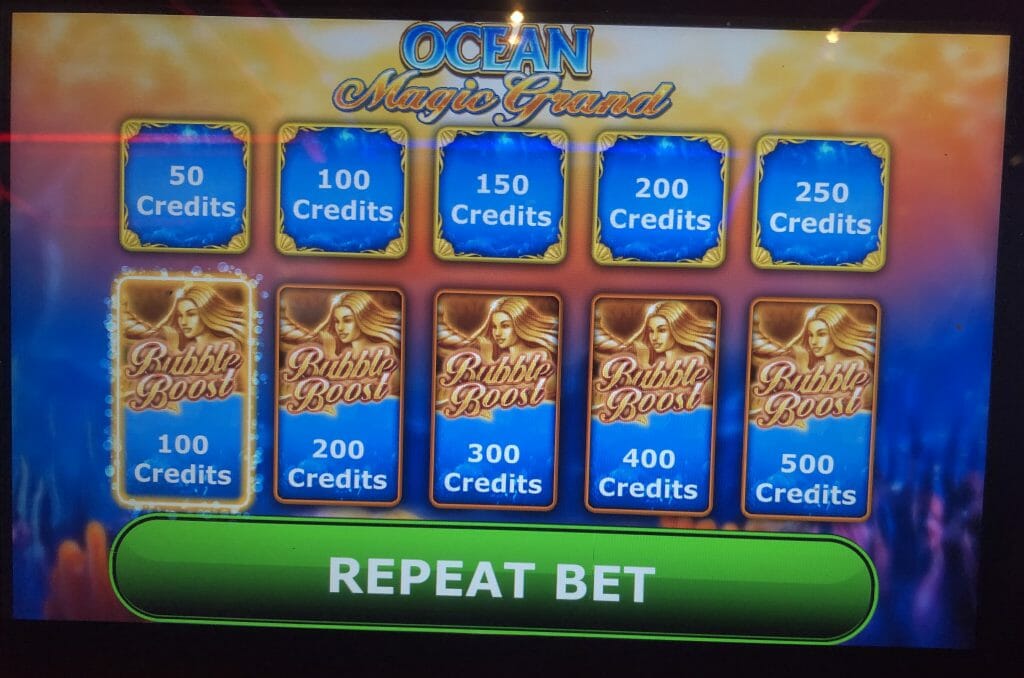 Ocean Magic Grand by IGT bet panel