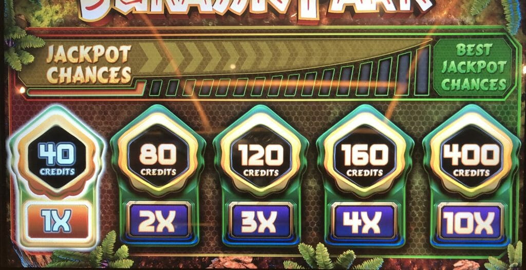 Jurassic Park Trilogy: Jurassic Park by IGT bet panel