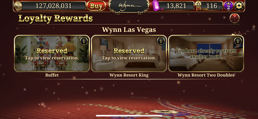 Wynn Slots buffet booked
