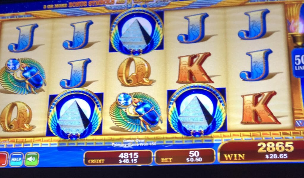 Money Galaxy Pharoah's Power by Konami free spins bonus trigger