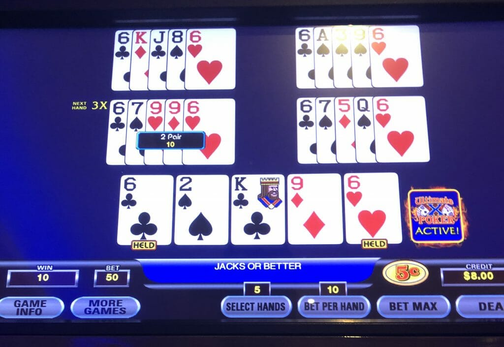 Ultimate X Poker by IGT hand one